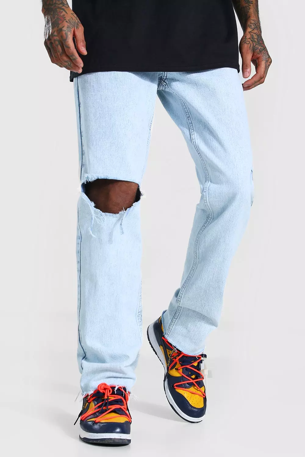 Tattered store hem jeans